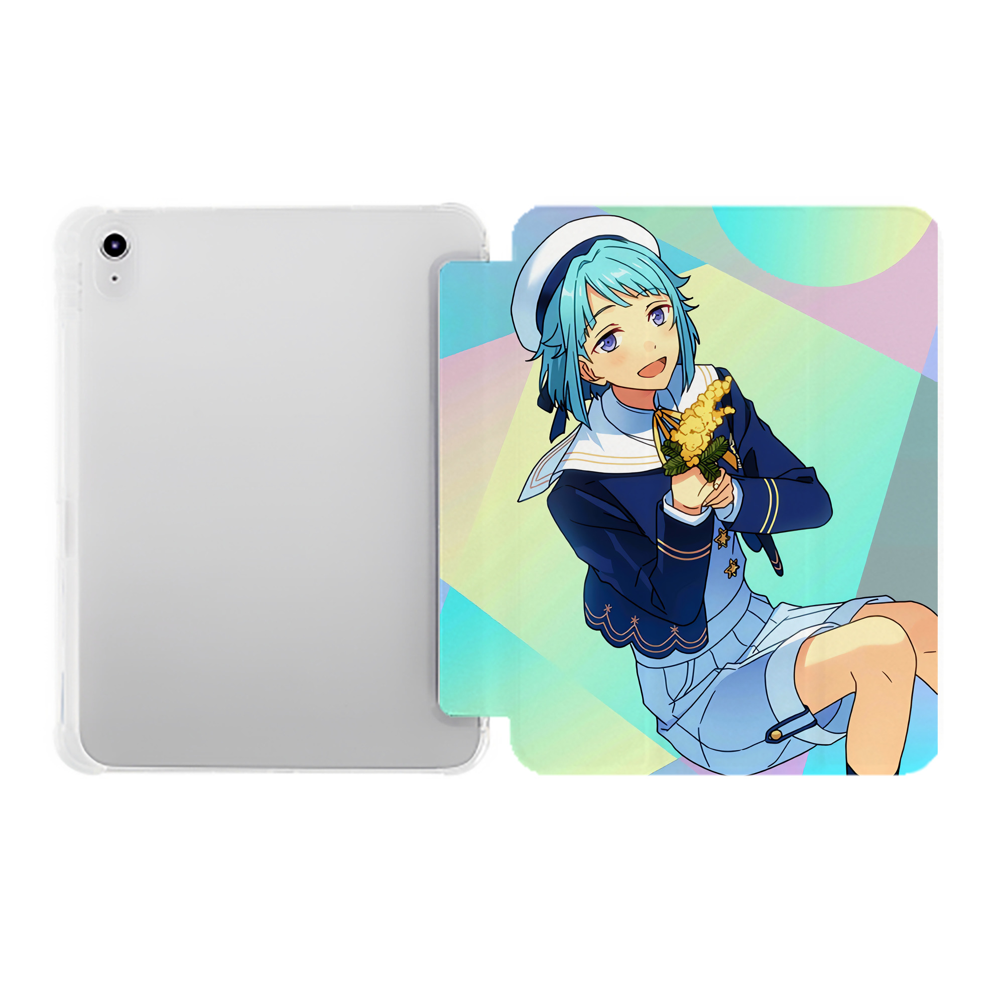（画像用） あんさんぶるスターズ! Ensemble Stars IPad ケース ペン収納付き 三つ折りスタンド PUレザー×シリコン 対応機種9.5/10.5/10.9インチ